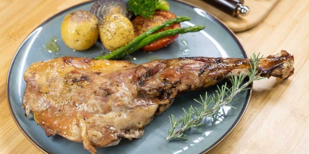 Trasero de cabrito asado a baja temperatura